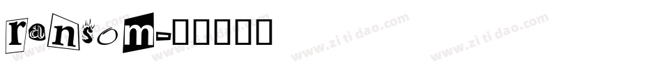 ransom字体转换