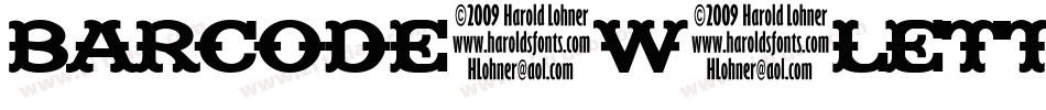 barcode_w_lettersnames生成器字体转换