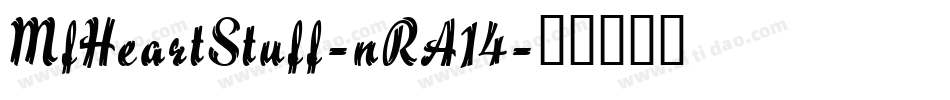MfHeartStuff-nRA14字体转换