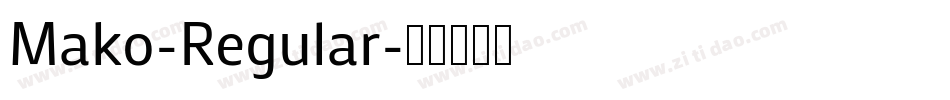 Mako-Regular字体转换