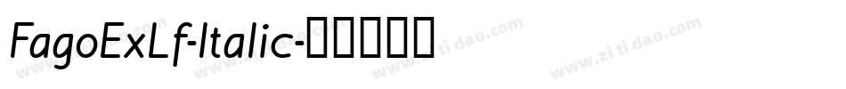 FagoExLf-Italic字体转换