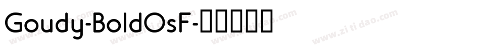 Goudy-BoldOsF字体转换