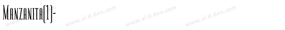 Manzanita(1)字体转换