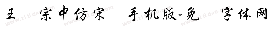 王汉宗中仿宋简手机版字体转换