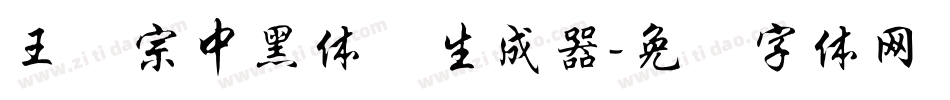 王汉宗中黑体简生成器字体转换