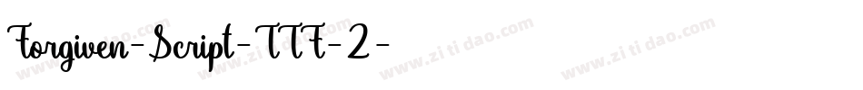 Forgiven-Script-TTF-2字体转换