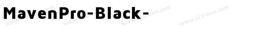 MavenPro-Black字体转换