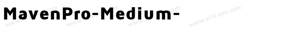 MavenPro-Medium字体转换