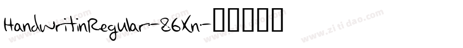 HandwritinRegular-86Xn字体转换