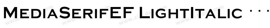 MediaSerifEF-LightItalic字体转换