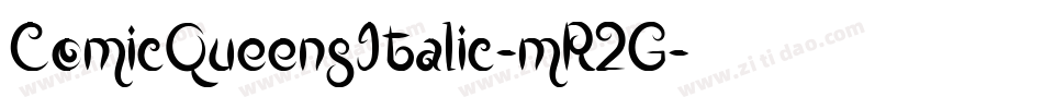 ComicQueensItalic-mR2G字体转换