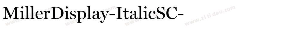 MillerDisplay-ItalicSC字体转换