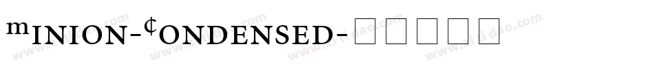 Minion-Condensed字体转换