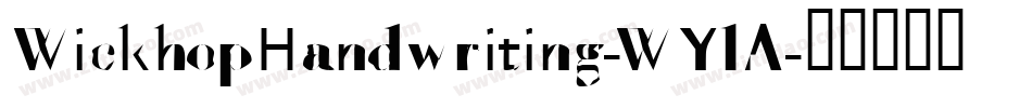 WickhopHandwriting-WYlA字体转换
