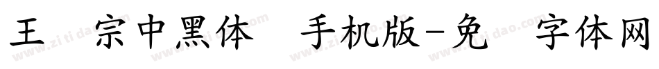 王汉宗中黑体简手机版字体转换