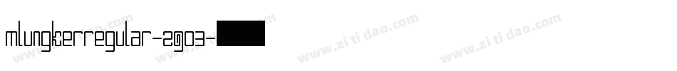 MlungkerRegular-zGo3字体转换