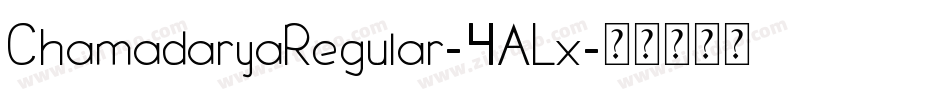 ChamadaryaRegular-4ALx字体转换
