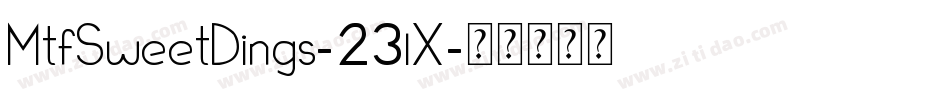 MtfSweetDings-23lX字体转换