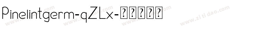 Pinelintgerm-qZLx字体转换