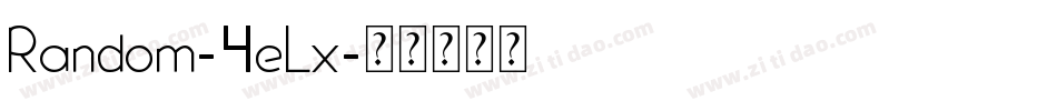 Random-4eLx字体转换