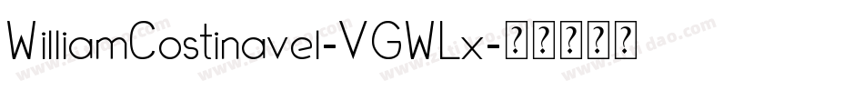 WilliamCostinavel-VGWLx字体转换