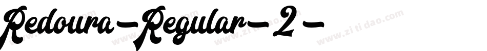 Redoura-Regular-2字体转换