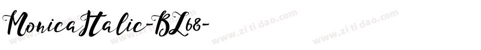 MonicaItalic-BZ68字体转换