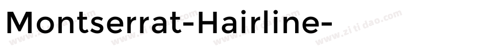 Montserrat-Hairline字体转换