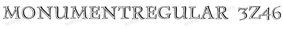 MonumentRegular-3Z46字体转换
