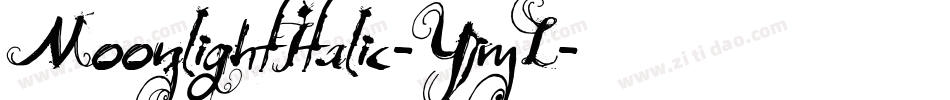 MoonlightItalic-YjmL字体转换