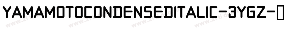 YamaMotoCondensedItalic-3YgZ字体转换