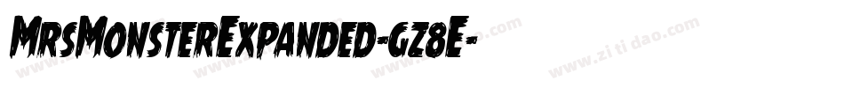 MrsMonsterExpanded-gz8E字体转换 MrsMonsterExpanded-gz8E字体转换