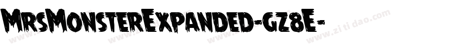 MrsMonsterExpanded-gz8E字体转换 MrsMonsterExpanded-gz8E字体转换