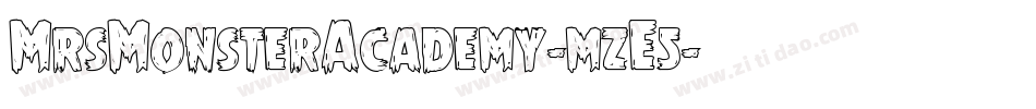 MrsMonsterAcademy-mzE5字体转换