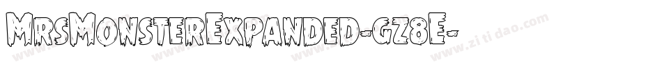 MrsMonsterExpanded-gz8E字体转换 MrsMonsterExpanded-gz8E字体转换