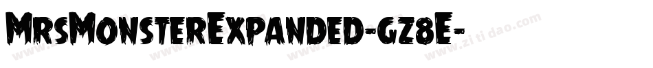 MrsMonsterExpanded-gz8E字体转换 MrsMonsterExpanded-gz8E字体转换