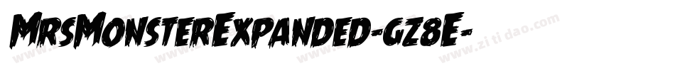 MrsMonsterExpanded-gz8E字体转换 MrsMonsterExpanded-gz8E字体转换