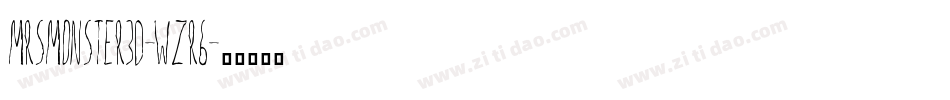 MrsMonster3D-wzr6字体转换