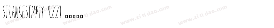 StrangeSimply-Rzzl字体转换