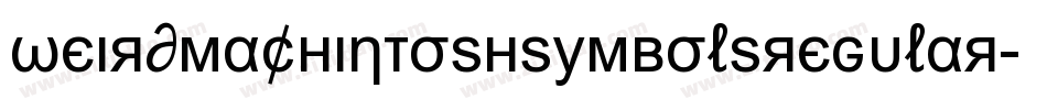 WeirdMachintoshSymbolsRegular-VB3B字体转换