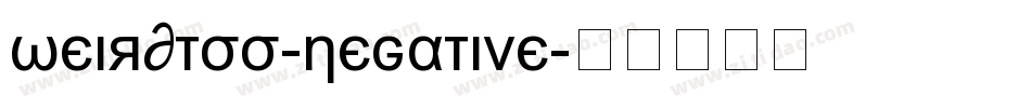 WeirdToo-Negative字体转换