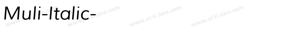 Muli-Italic字体转换