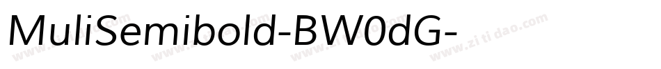 MuliSemibold-BW0dG字体转换