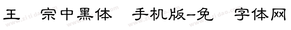 王汉宗中黑体简手机版字体转换