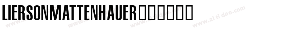 LiersonMattenhauer字体转换
