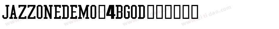 JazzOneDemo-4BgOD字体转换