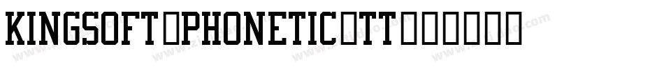 Kingsoft-Phonetic.tt字体转换