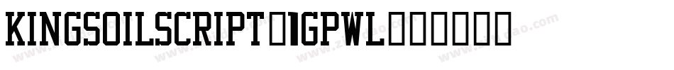 KingsoilScript-1GPwL字体转换