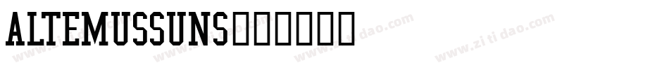 AltemusSuns字体转换
