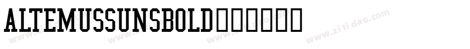 AltemusSunsBold字体转换